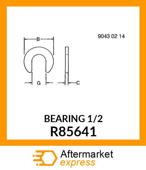 WASHER, THRUST, HALF R85641