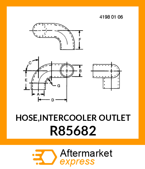 HOSE,INTERCOOLER OUTLET R85682