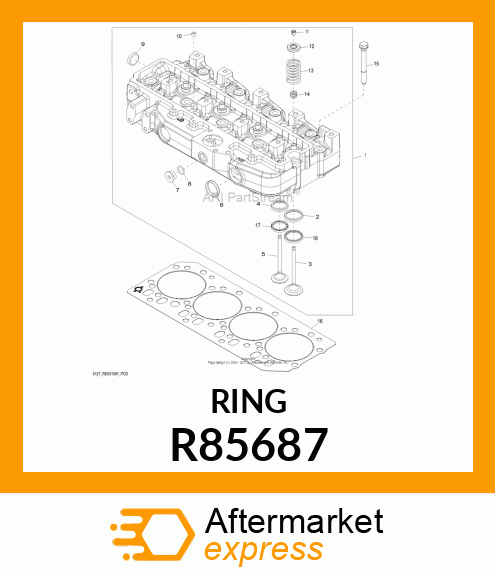 INSERT,VALVE SEAT,EXHAUST R85687