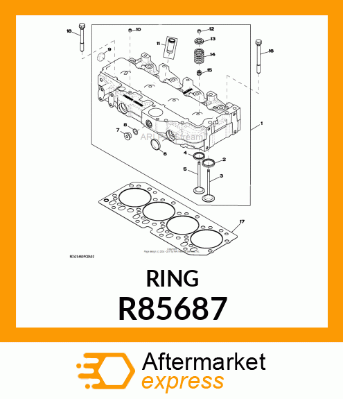 INSERT,VALVE SEAT,EXHAUST R85687