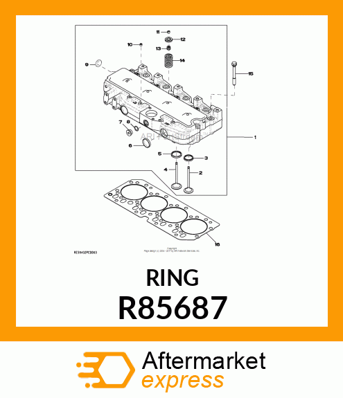 INSERT,VALVE SEAT,EXHAUST R85687