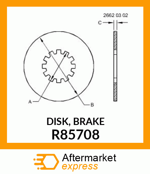 DISK, BRAKE R85708