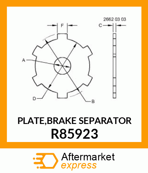 PLATE,BRAKE SEPARATOR R85923