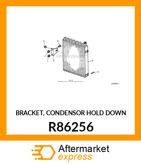 BRACKET, CONDENSOR HOLD DOWN R86256