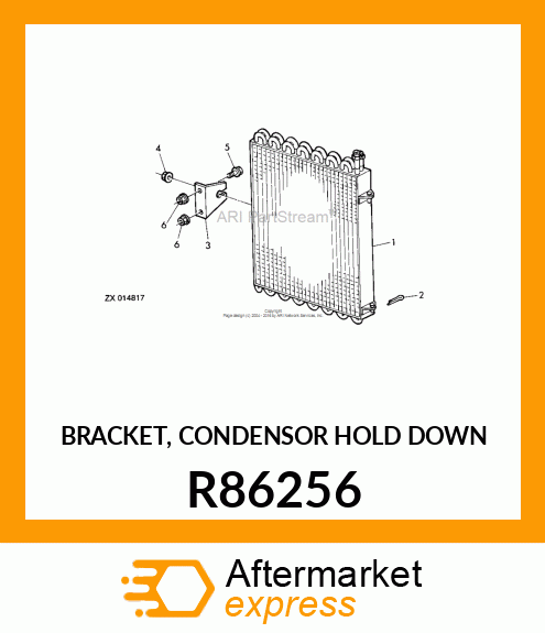 BRACKET, CONDENSOR HOLD DOWN R86256