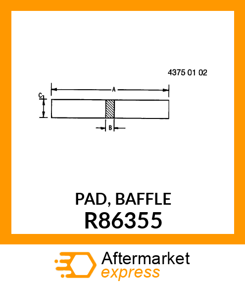 PAD, BAFFLE R86355