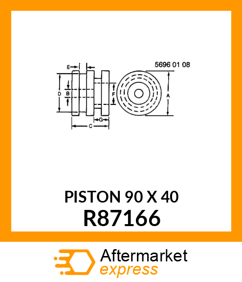 PISTON 90 X 40 R87166