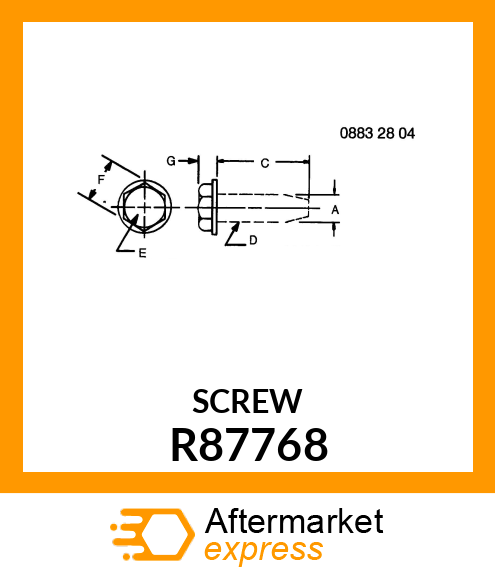 SCREW, SPECIAL TAPPING (REF ONLY) R87768