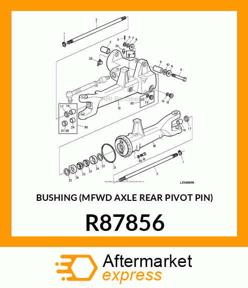 BUSHING (MFWD AXLE REAR PIVOT PIN) R87856