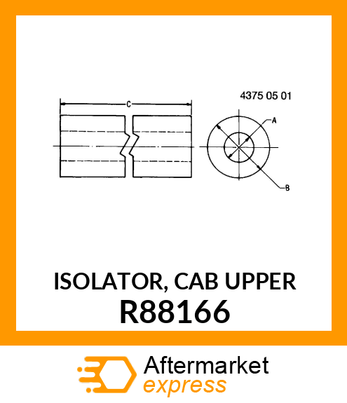 ISOLATOR, CAB UPPER R88166