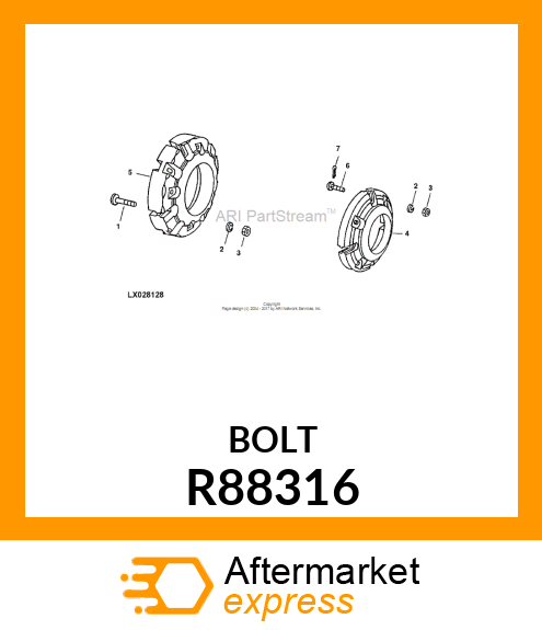 BOLT, SPECIAL ROUND HEAD R88316