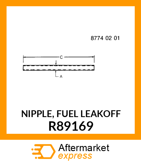 NIPPLE, FUEL LEAKOFF R89169