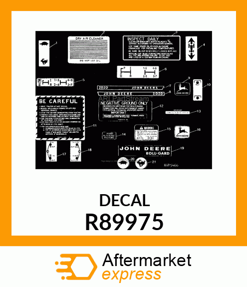 LABEL, HOOD SIDE, RH R89975