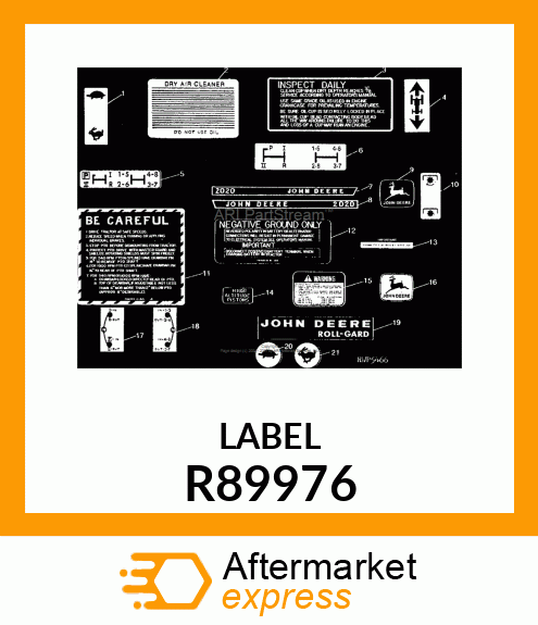 LABEL, HOOD SIDE, LH R89976