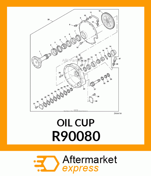 OIL CUP, SEAL R90080