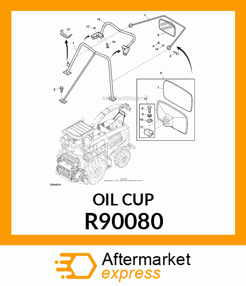 OIL CUP, SEAL R90080