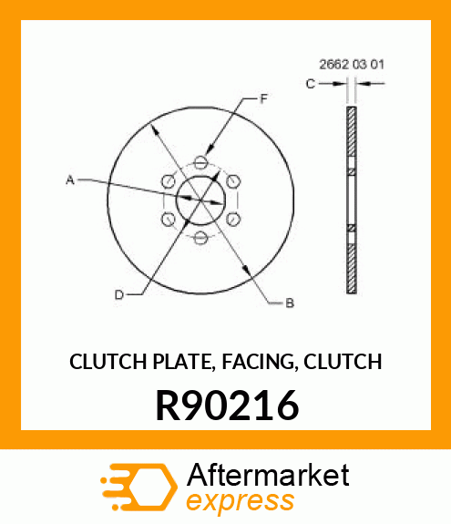 CLUTCH PLATE, FACING, CLUTCH R90216