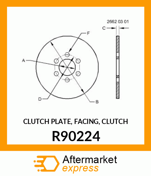 CLUTCH PLATE, FACING, CLUTCH R90224