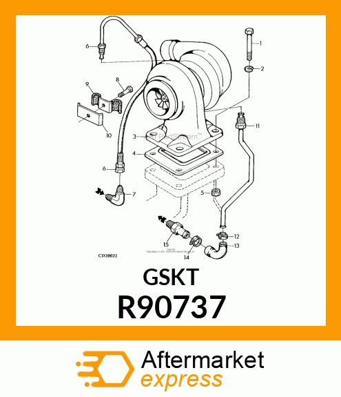 GASKET, TURBOCHARGER R90737