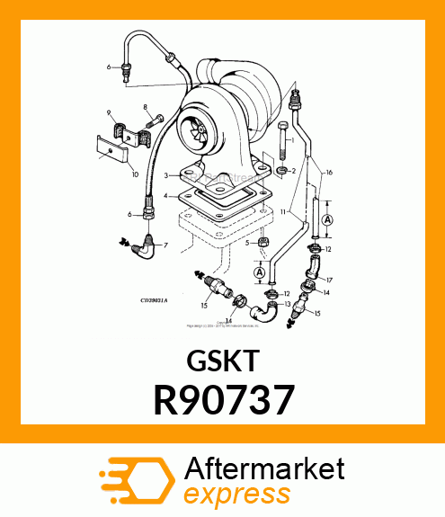 GASKET, TURBOCHARGER R90737