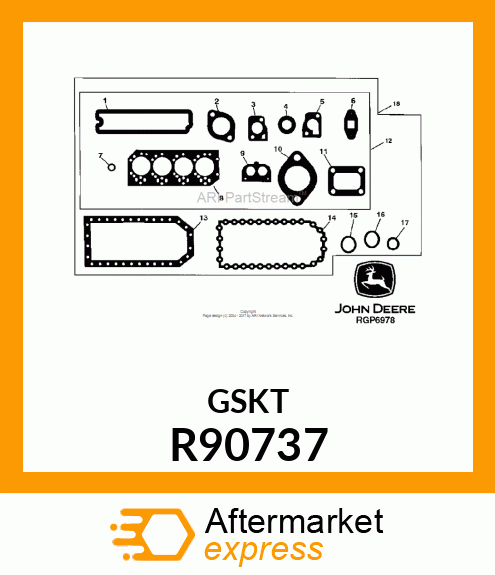 GASKET, TURBOCHARGER R90737