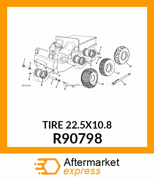 TIRE, AT22.5 X 10.00 R90798