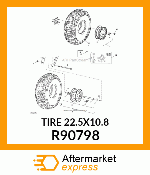 TIRE, AT22.5 X 10.00 R90798