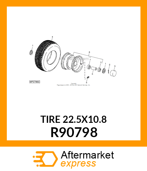 TIRE, AT22.5 X 10.00 R90798