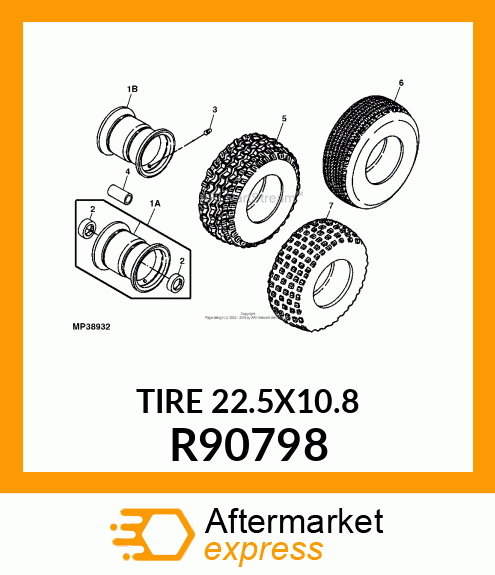 TIRE, AT22.5 X 10.00 R90798