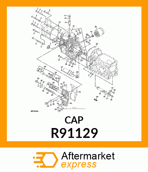 FITTING PLUG, CAP, OIL 20 R91129