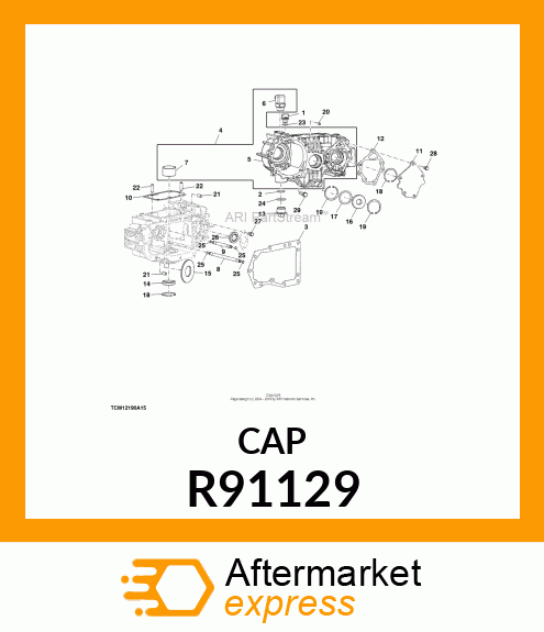 FITTING PLUG, CAP, OIL 20 R91129