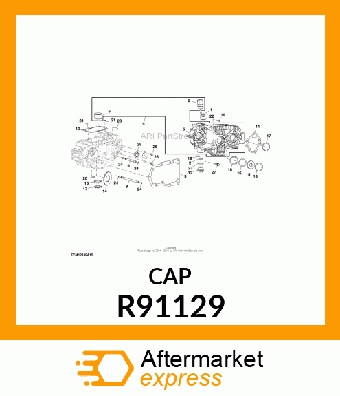 FITTING PLUG, CAP, OIL 20 R91129