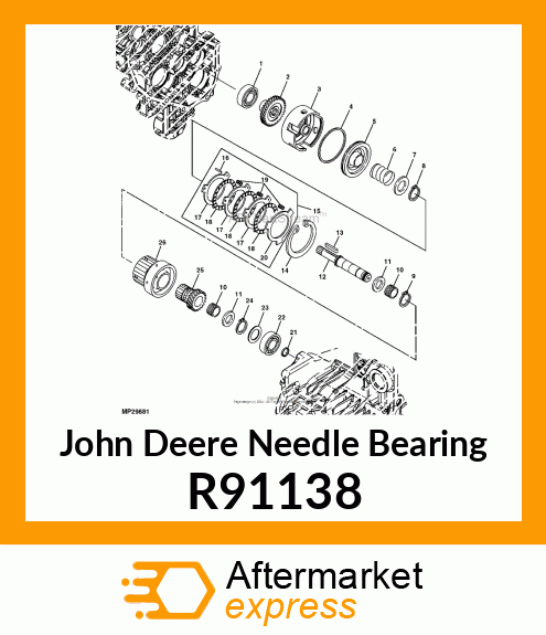 NEEDLE BEARING, NEEDLE, 20 R91138