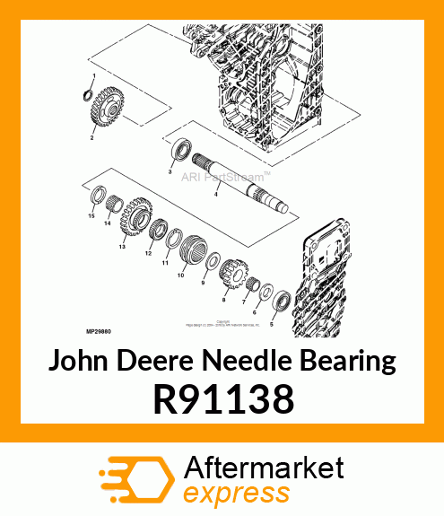 NEEDLE BEARING, NEEDLE, 20 R91138