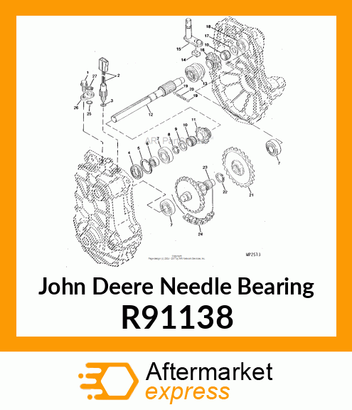 NEEDLE BEARING, NEEDLE, 20 R91138