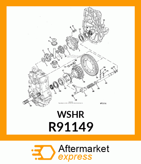 WASHER, DIFF. GEAR R91149