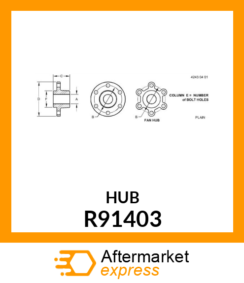 HUB,WATER PUMP R91403