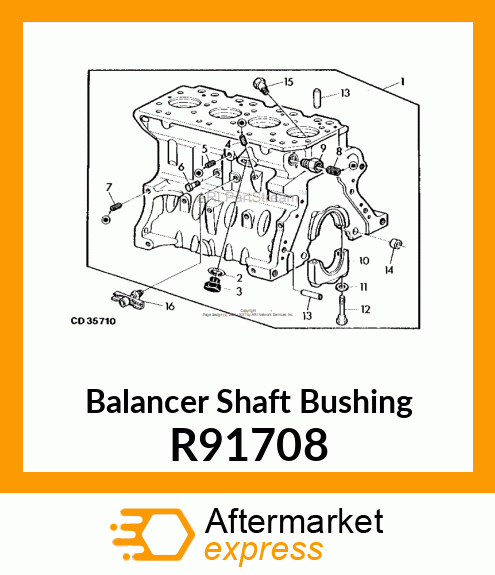 BUSHING, BALANCER SHAFT O/S R91708