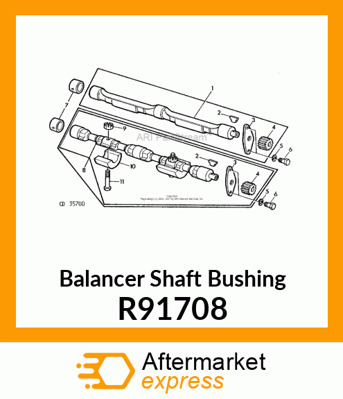 BUSHING, BALANCER SHAFT O/S R91708