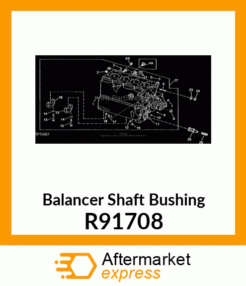 BUSHING, BALANCER SHAFT O/S R91708