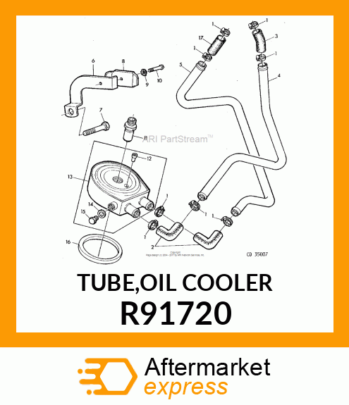 TUBE,OIL COOLER R91720