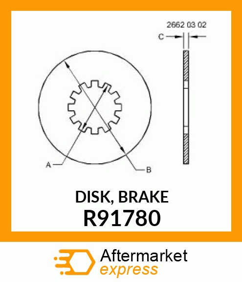 DISK, BRAKE R91780