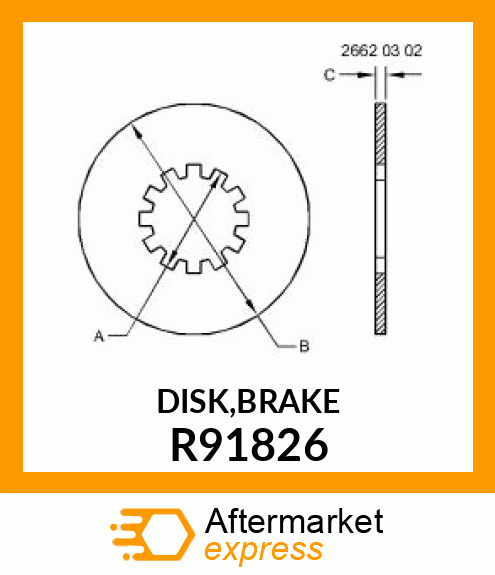 DISK,BRAKE R91826