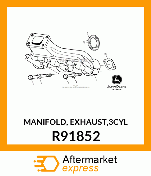 MANIFOLD, EXHAUST,3CYL R91852