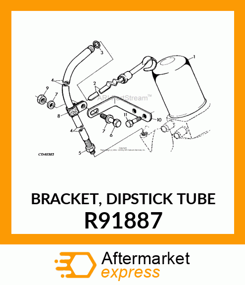 BRACKET, DIPSTICK TUBE R91887