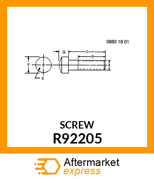 SCREW, SPECIAL MACHINE R92205