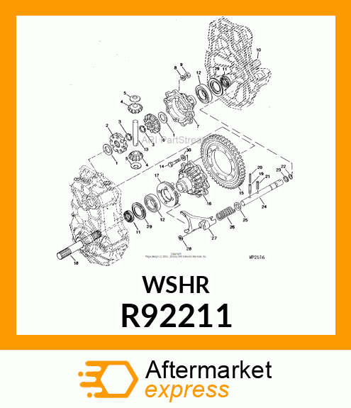 WASHER, REARSHAFT R92211