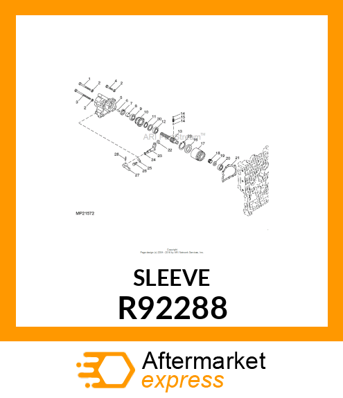 SLEEVE, SLEEVE SI 20 R92288