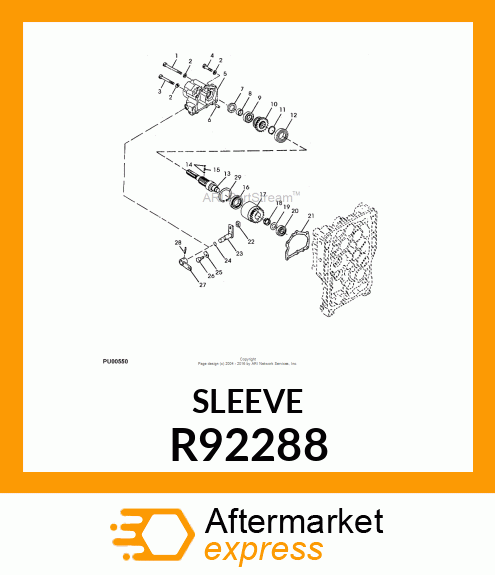 SLEEVE, SLEEVE SI 20 R92288