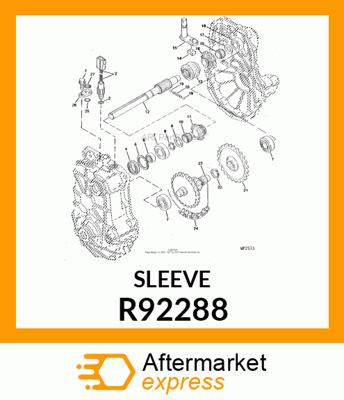 SLEEVE, SLEEVE SI 20 R92288